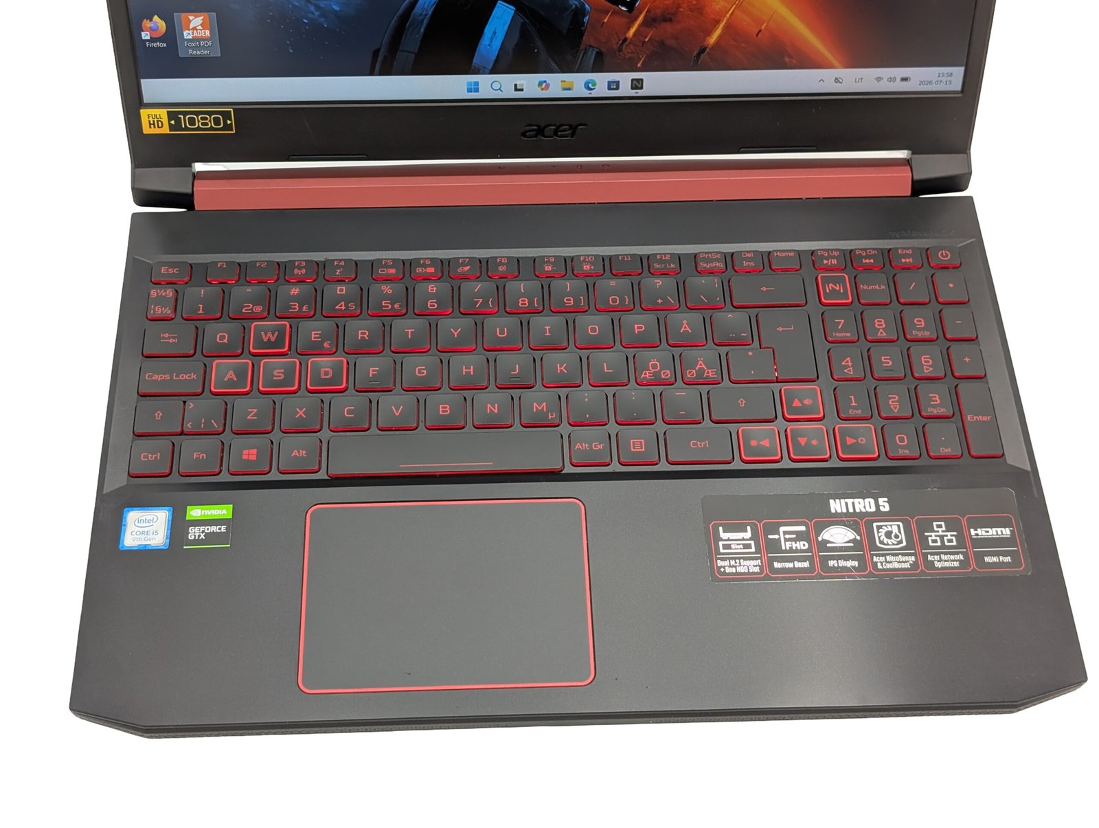 Acer Nitro 5 AN515-54/i5-9300H/8GB/256GB/GTX 1650 4GB (ODNOWIONY)