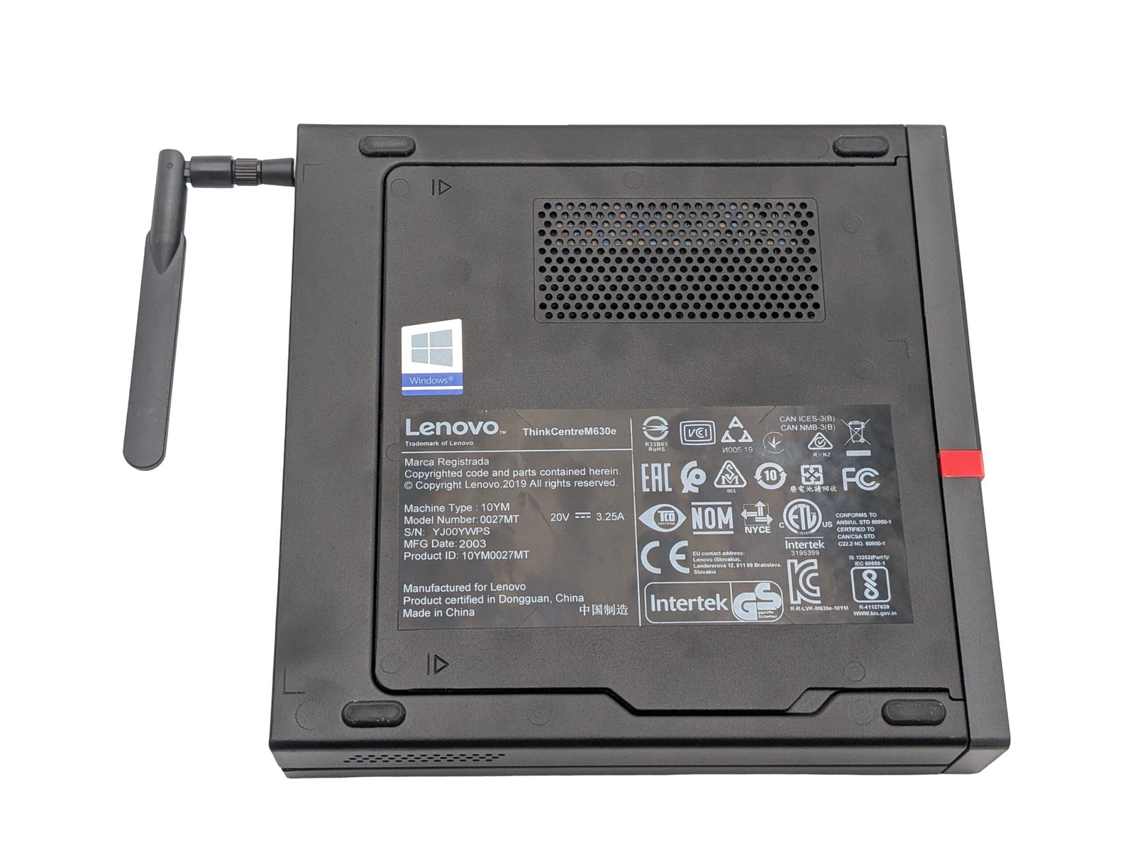 Lenovo ThinkCentre M630e Tiny i3-8145U/8GB/256GB SSD+250GB (RENOVERAD) (Kopija)