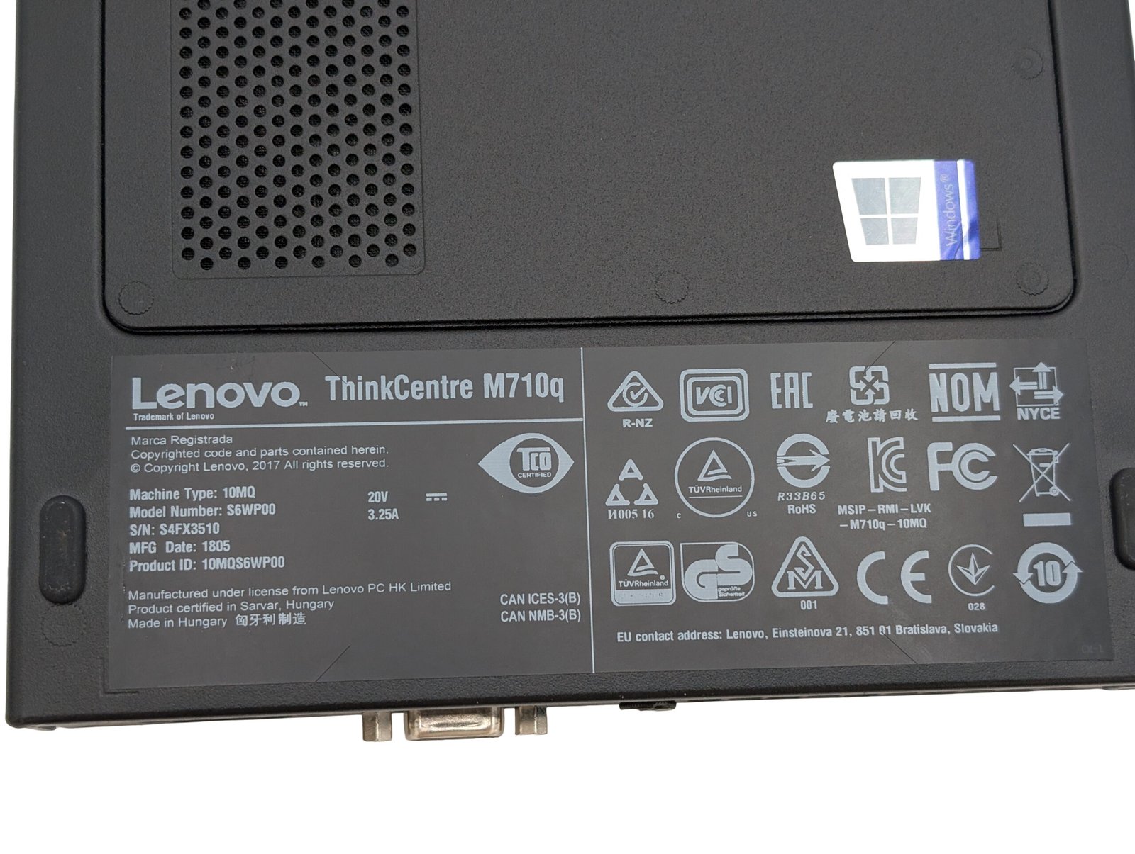 Lenovo ThinkCentre M710q Tiny i5-6500T/8GB/128GB+320GB (RECONDITIONNÉ) (Kopija)