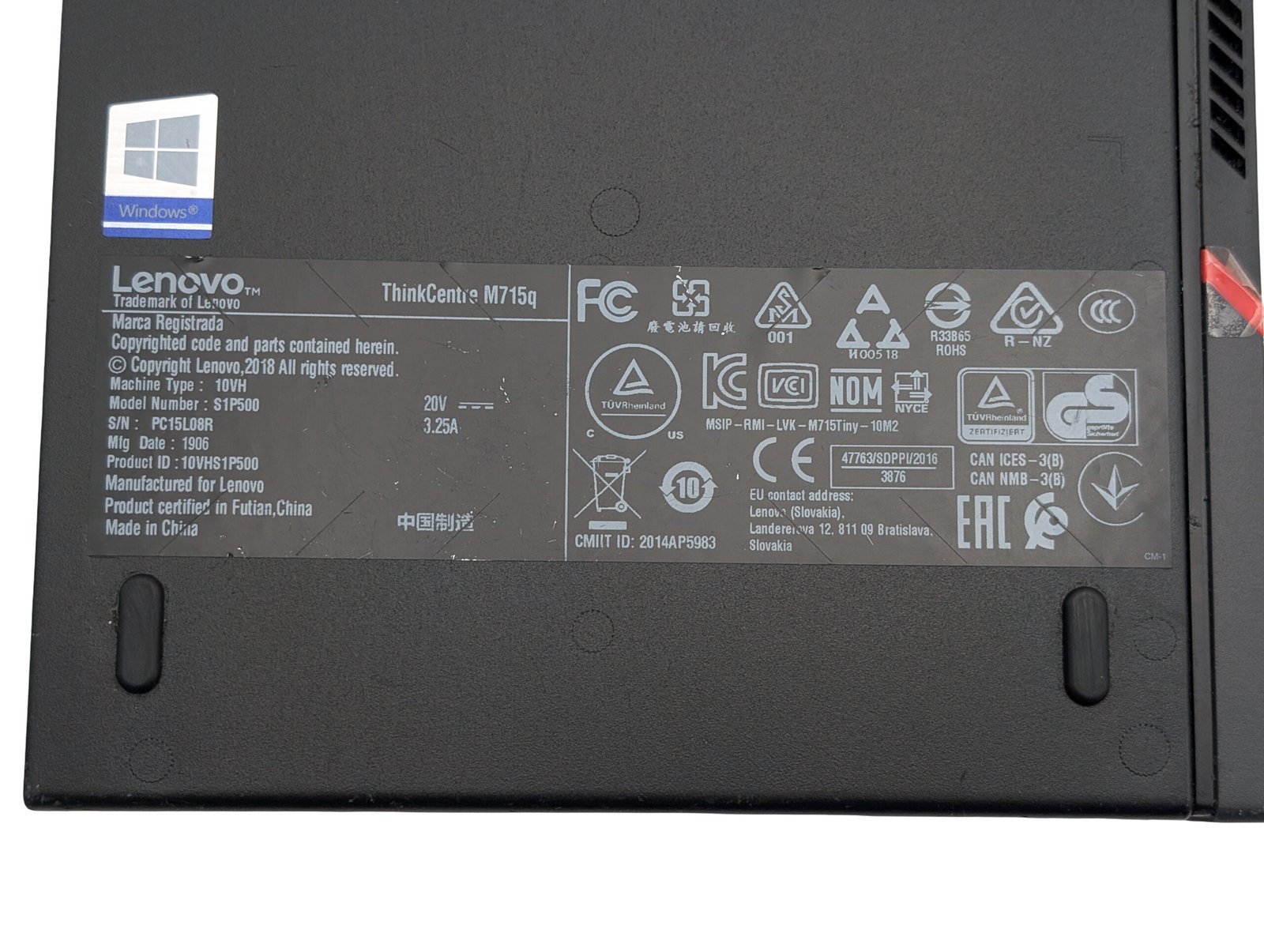 HP ProDesk 400 G3 Desktop Mini/i5-7500T/8GB/256GB (RENOVERAD) (Kopija) (Kopija)