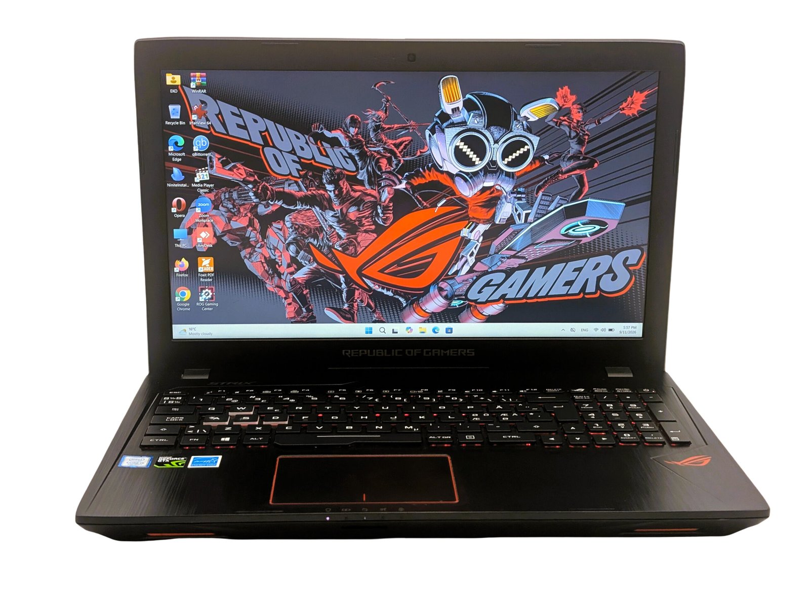 ASUS ROG Strix GL553VD/i5-7300HQ/16GB/128GB+320GB/GTX 1050 4GB (ATNAUJINTAS)