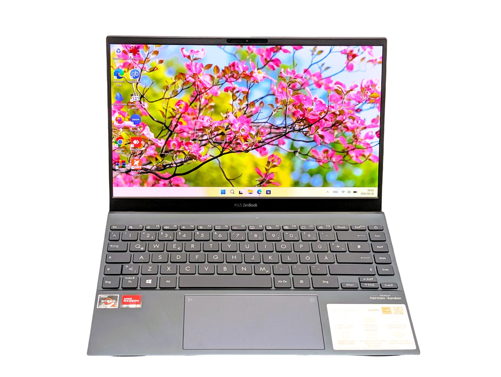 ASUS ZenBook 13/Ryzen 7 5800U/16GB/256GB (ATNAUJINTAS)