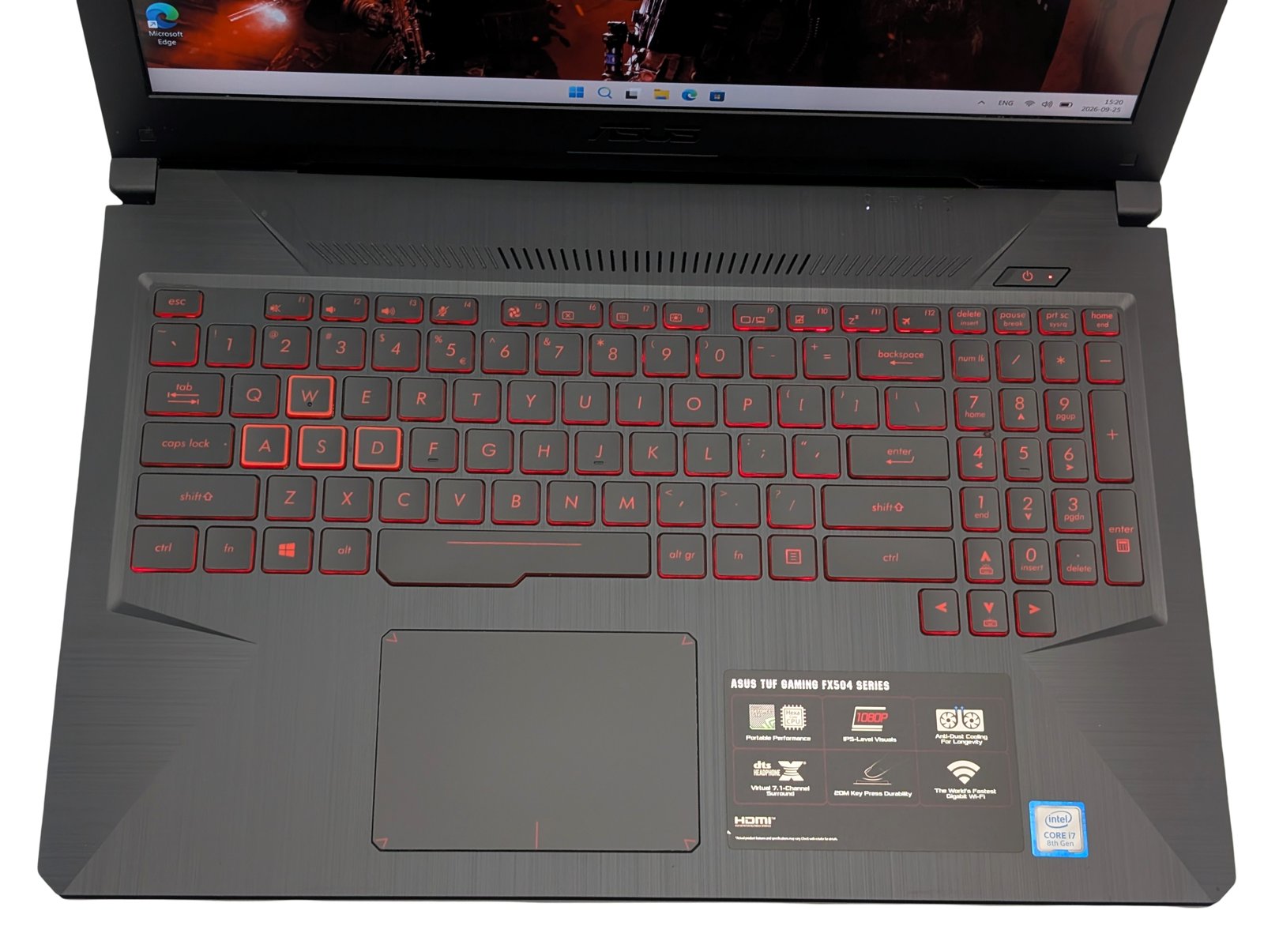 ASUS TUF FX504GM / i7-8750H / 16GB / 256GB+320GB / GTX 1060 6GB (ATNAUJINTAS)