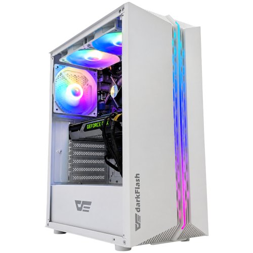 White DarkFlash RGB Gaming PC (1) i5-4670K/24GB/256GB+500GB/GTX 970 4GB (ATNAUJINTAS)